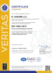 K. Hashim LLC certificate 2